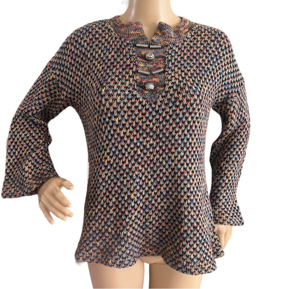 Mia Divina Wool Blend Sweater Made in Italy Stitched Top - Picture 1 of 6